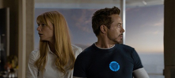 Robert Downey Jr. y Gwyneth Paltrow en Iron Man 3