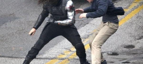 Chris Evans y Sebastian Stan en Captain America: The Winter Soldier